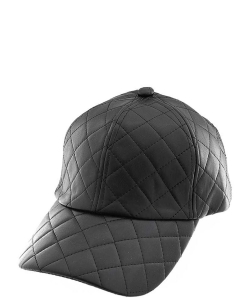 Quilt Stitching Cap Hat CAP-0051 BLACK
